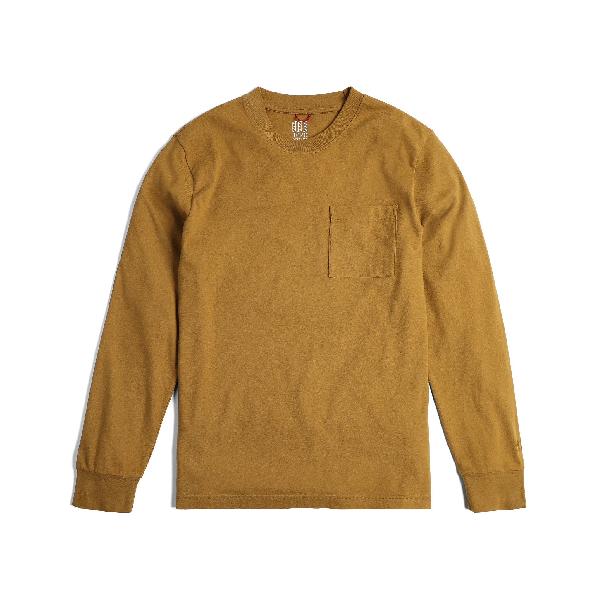 Dirt Pocket Tee L/S in "Dark Khaki"