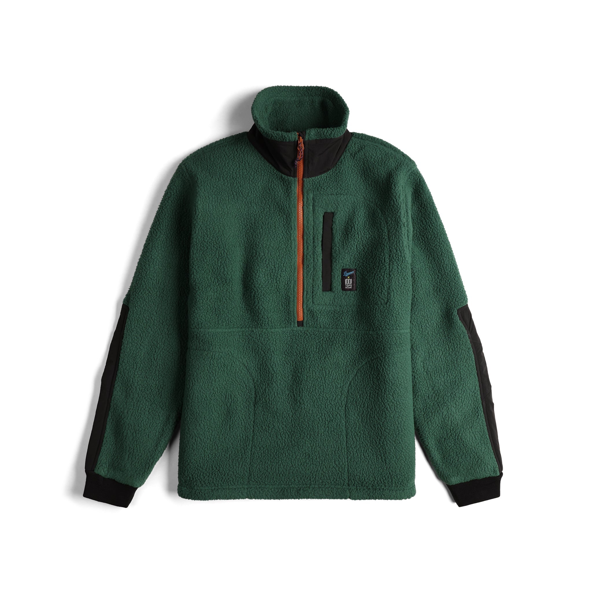 Topo Designs x Danner Mountain Fleece Pullover M in "Forest / Black"