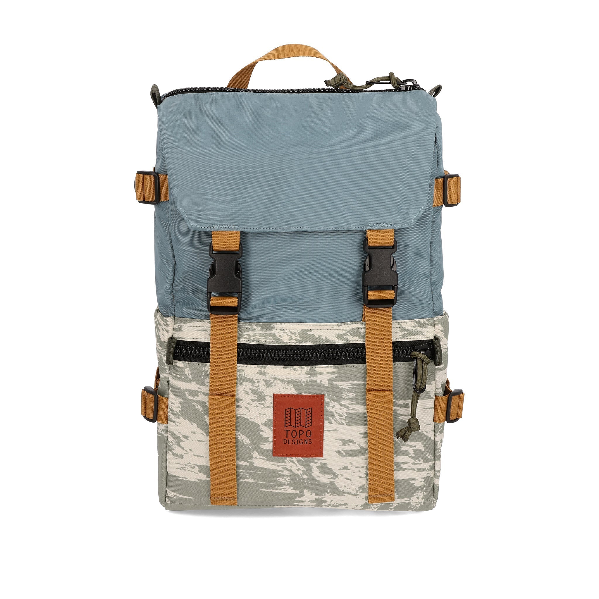 Topo Designs Rover Pack Classic laptop backpack in "Printed Sand Multi".