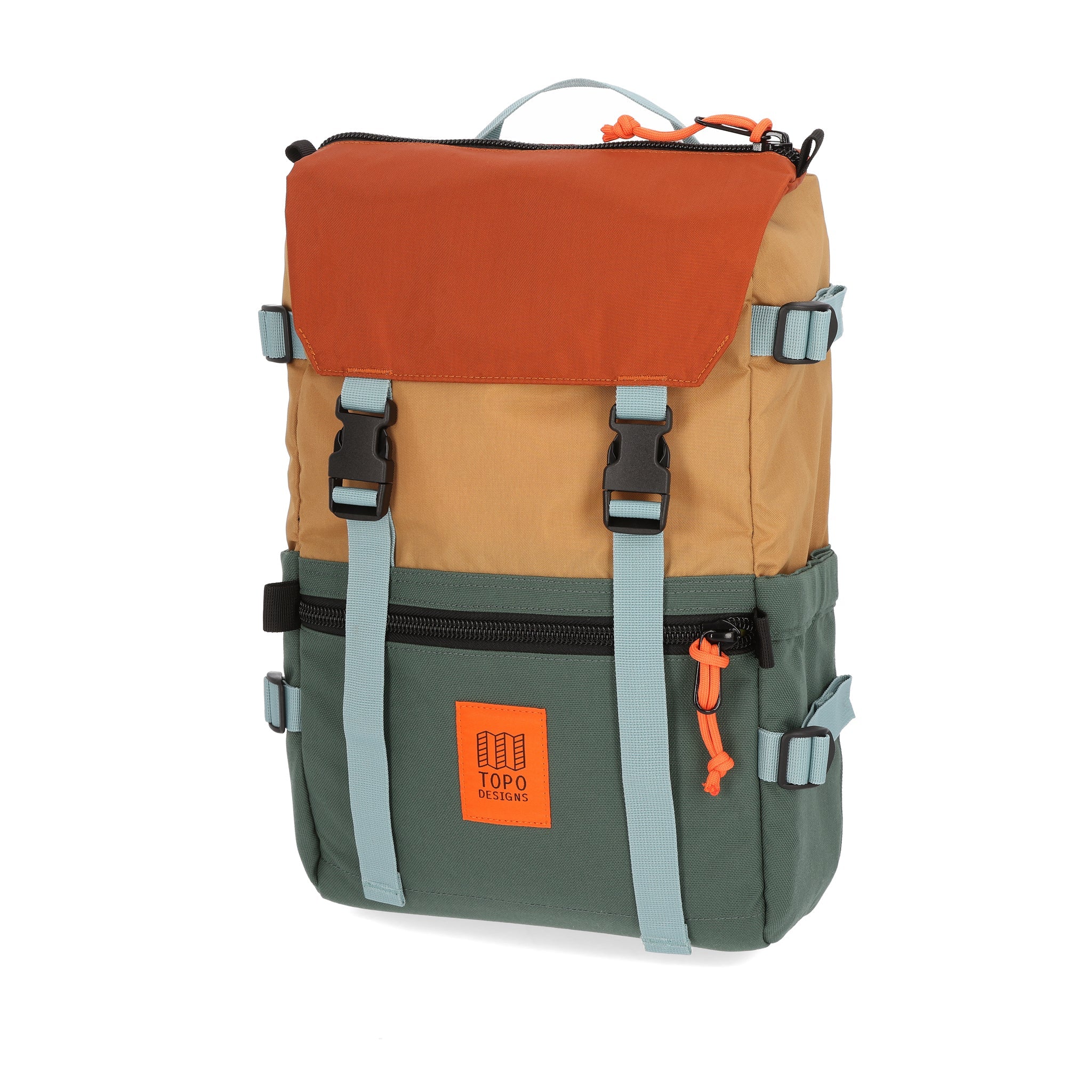 Topo Designs Rover Pack Classic laptop backpack in "Forest / Khaki".