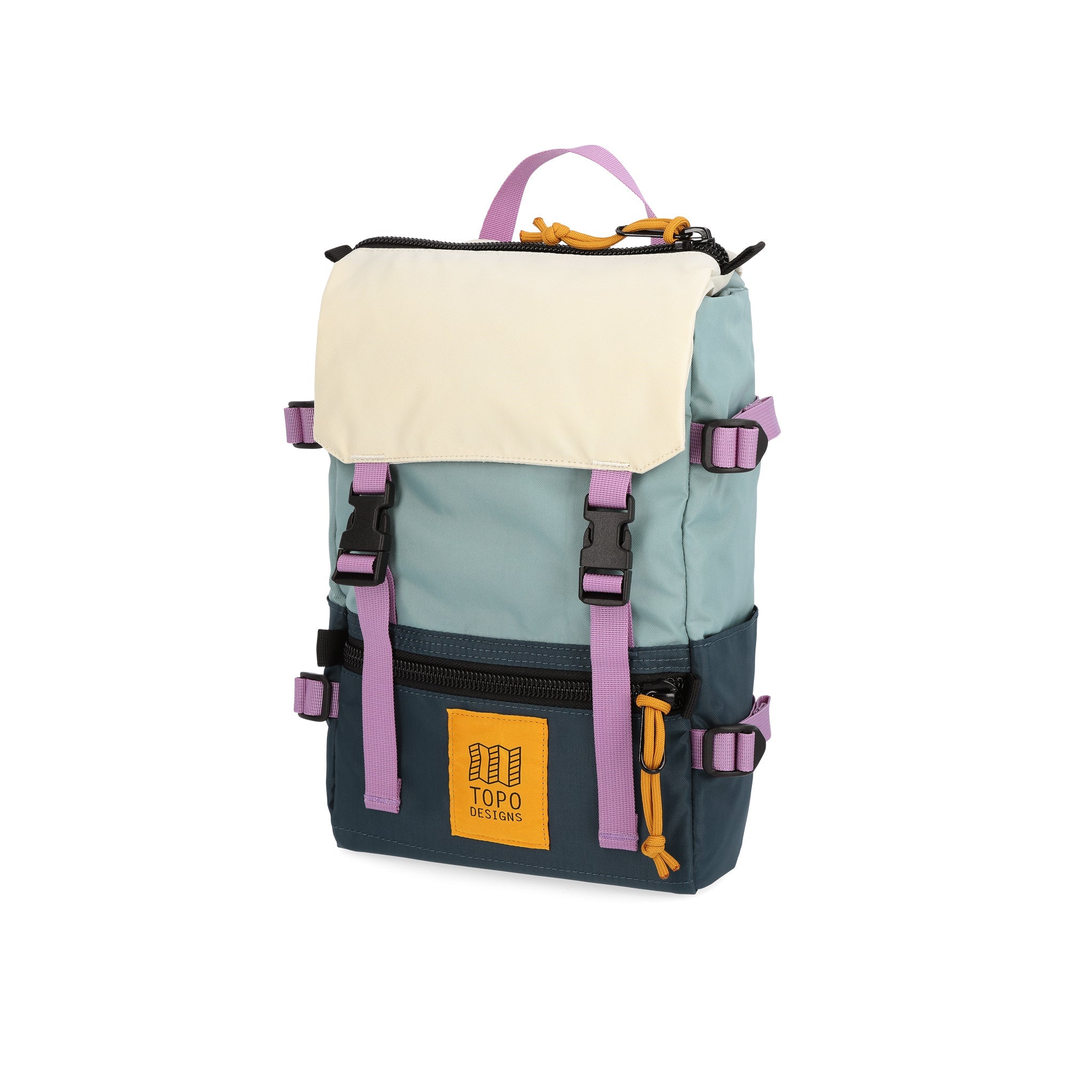 Topo Designs Rover Pack Mini backpack in "Pond Blue / Sage".