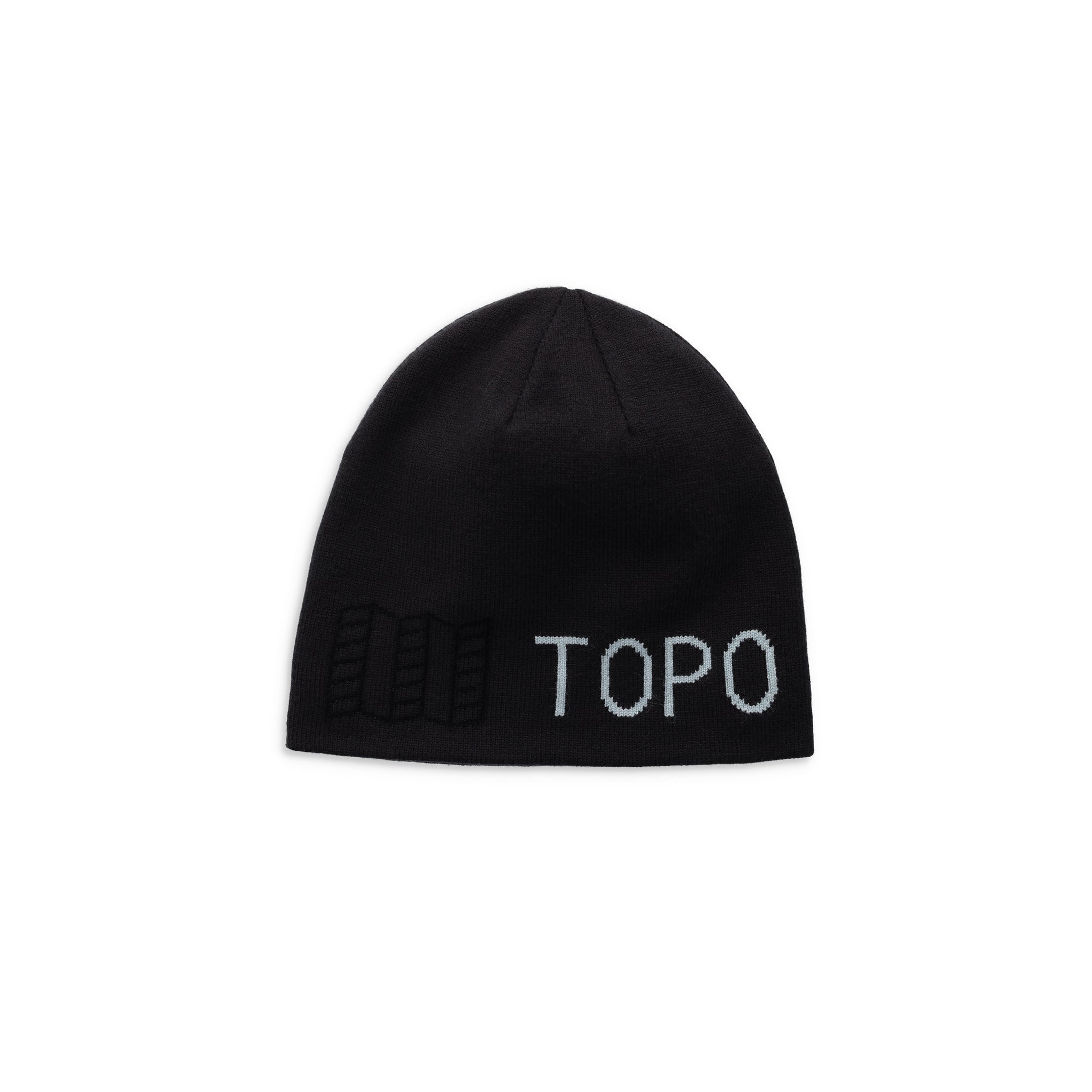 Topo Designs Slim Fitted Beanie "Black / Charcoal"