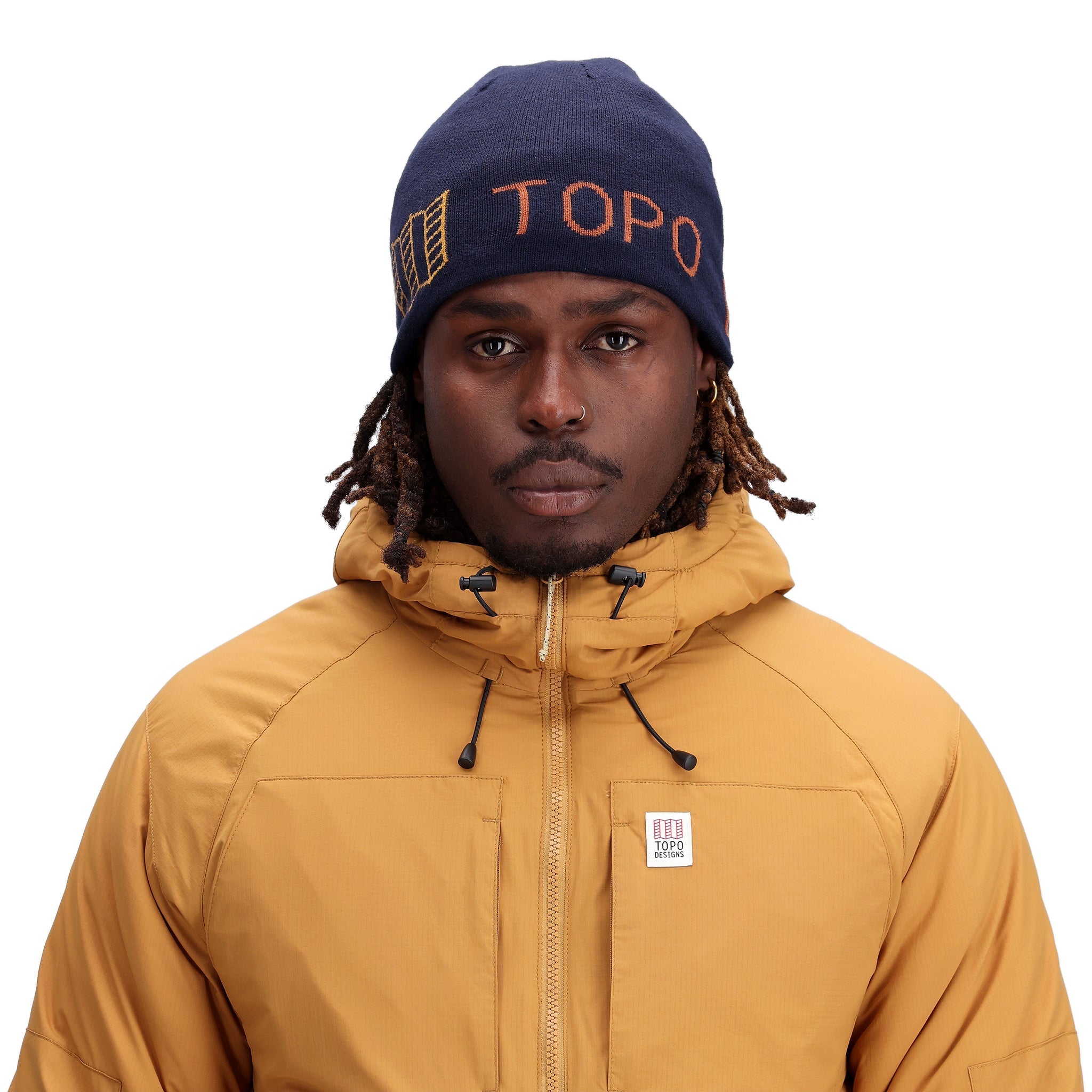 Topo Designs Slim Fitted Beanie "Forest / Pond Blue"