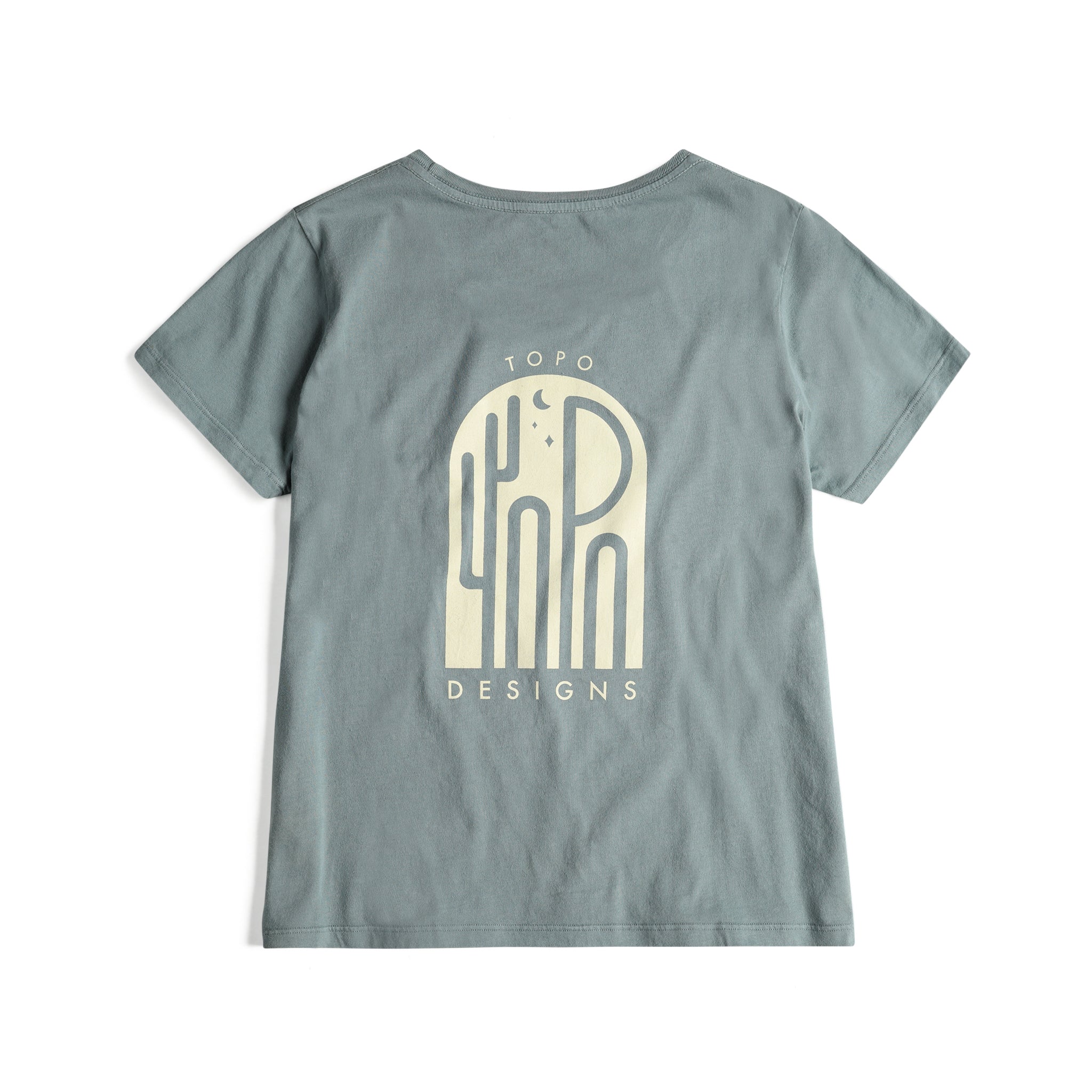 Cacti Night Tee W in "Slate Blue"