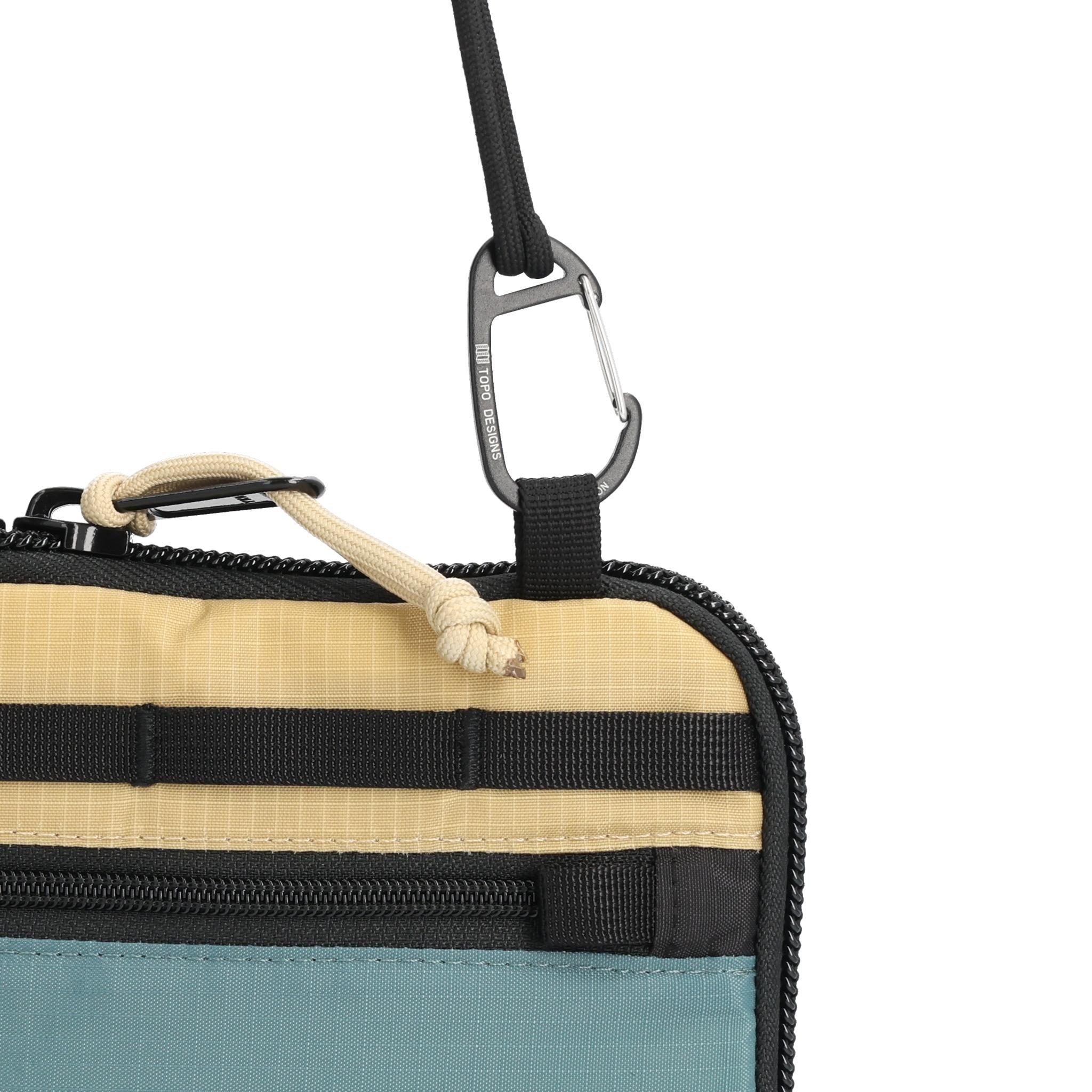 Detail shot of Topo Designs All Adventure Accessory Bag in "Sea Pine"