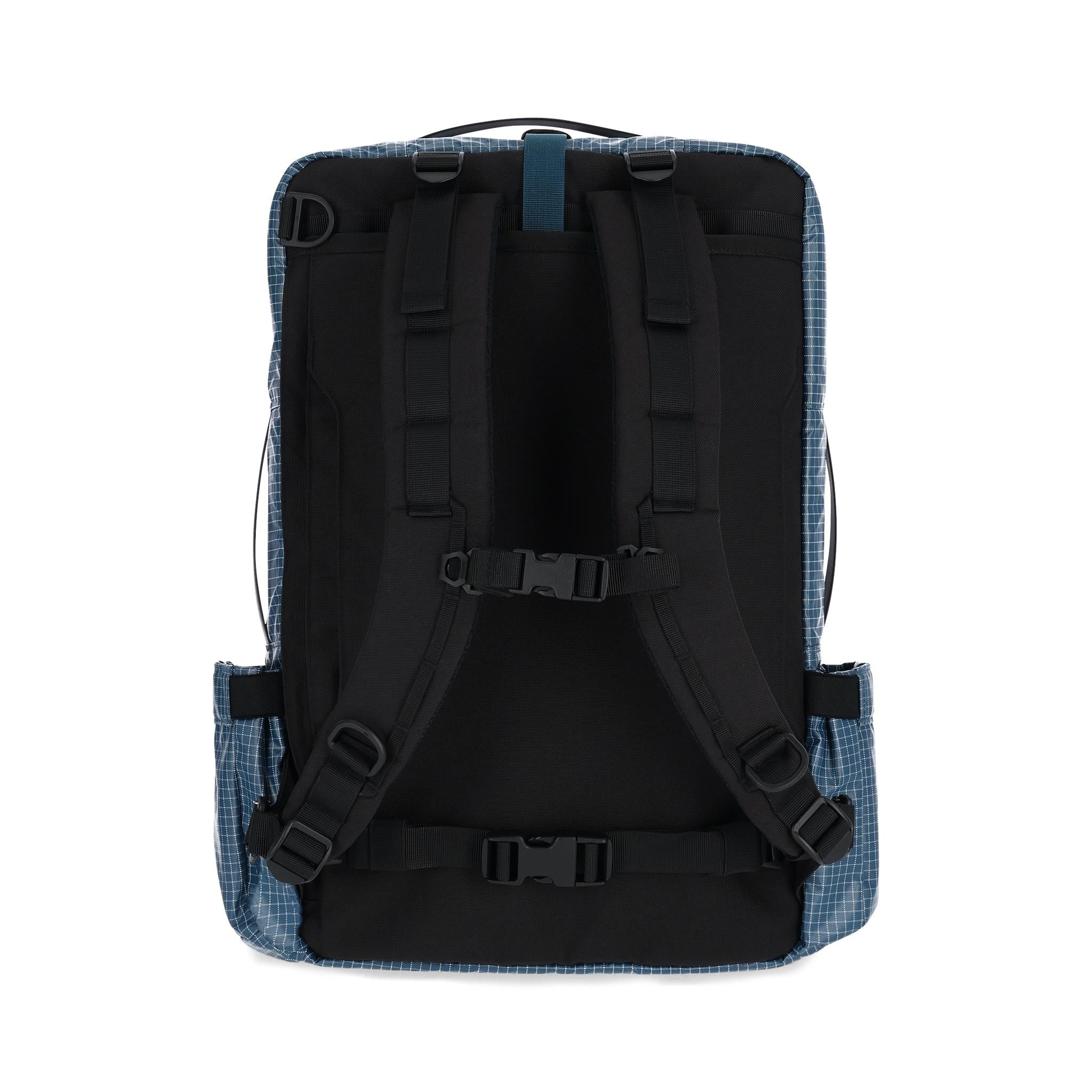 Back View of Topo Designs Apex Travel Bag 30L  in "Pond Blue"