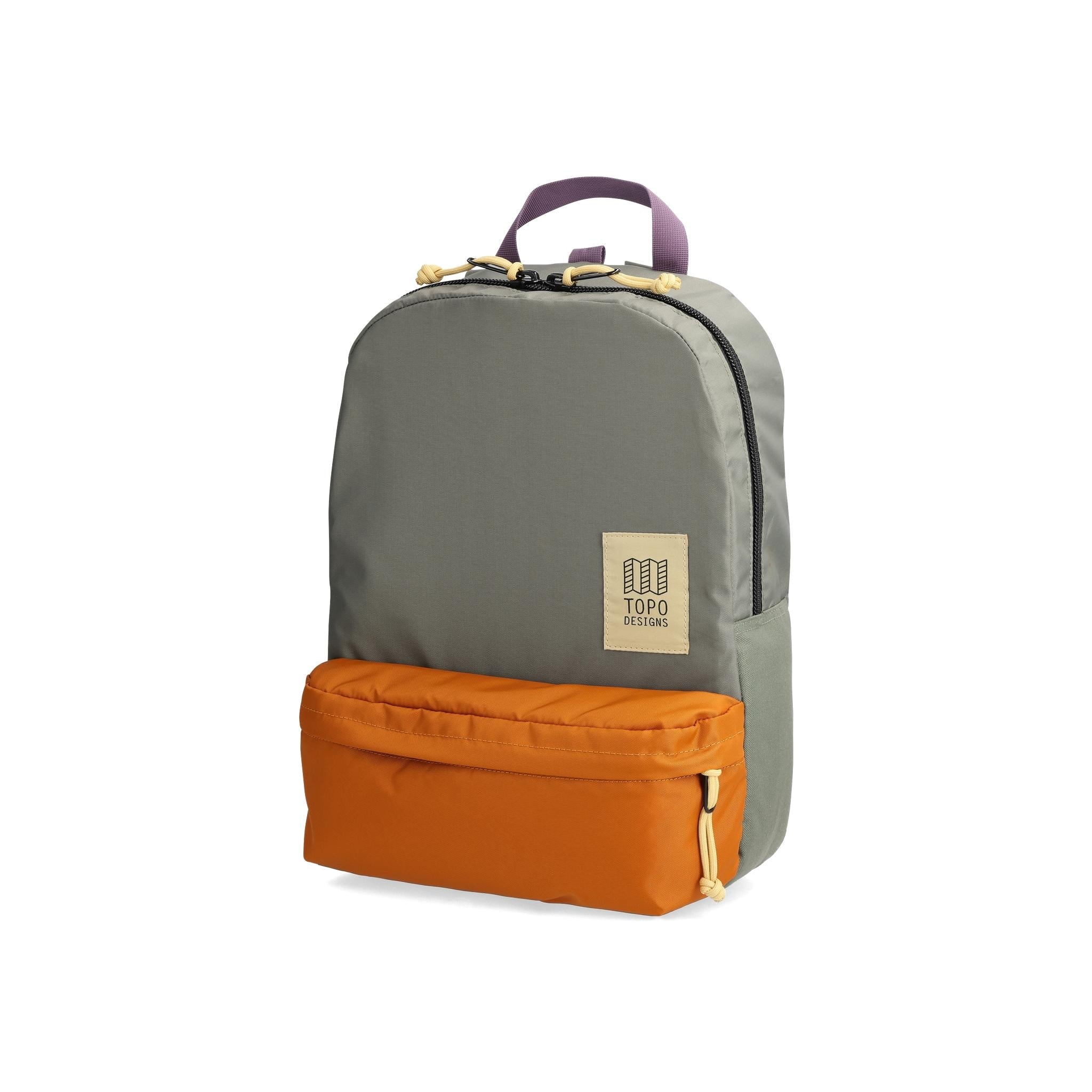 Front View of Topo Designs Dash Pack in "Beetle / Spice"