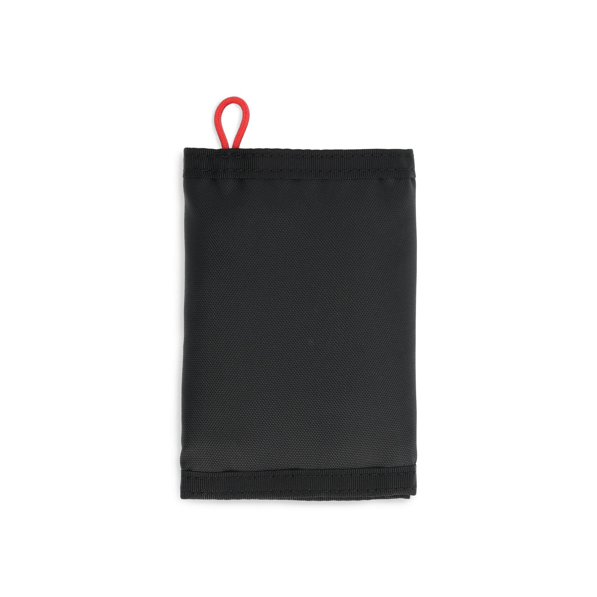 Back View of Topo Designs Tri-Fold Wallet in "Black"