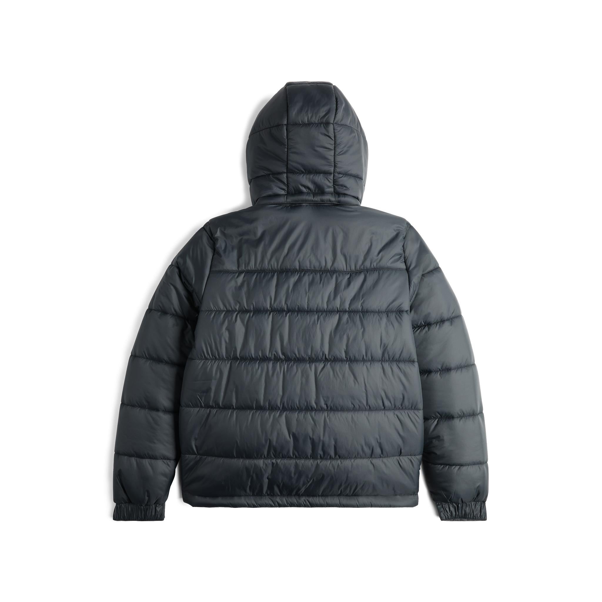 Back View of Topo Designs Retro Ridge Puffer Jacket - Women's  in "Black / Black"