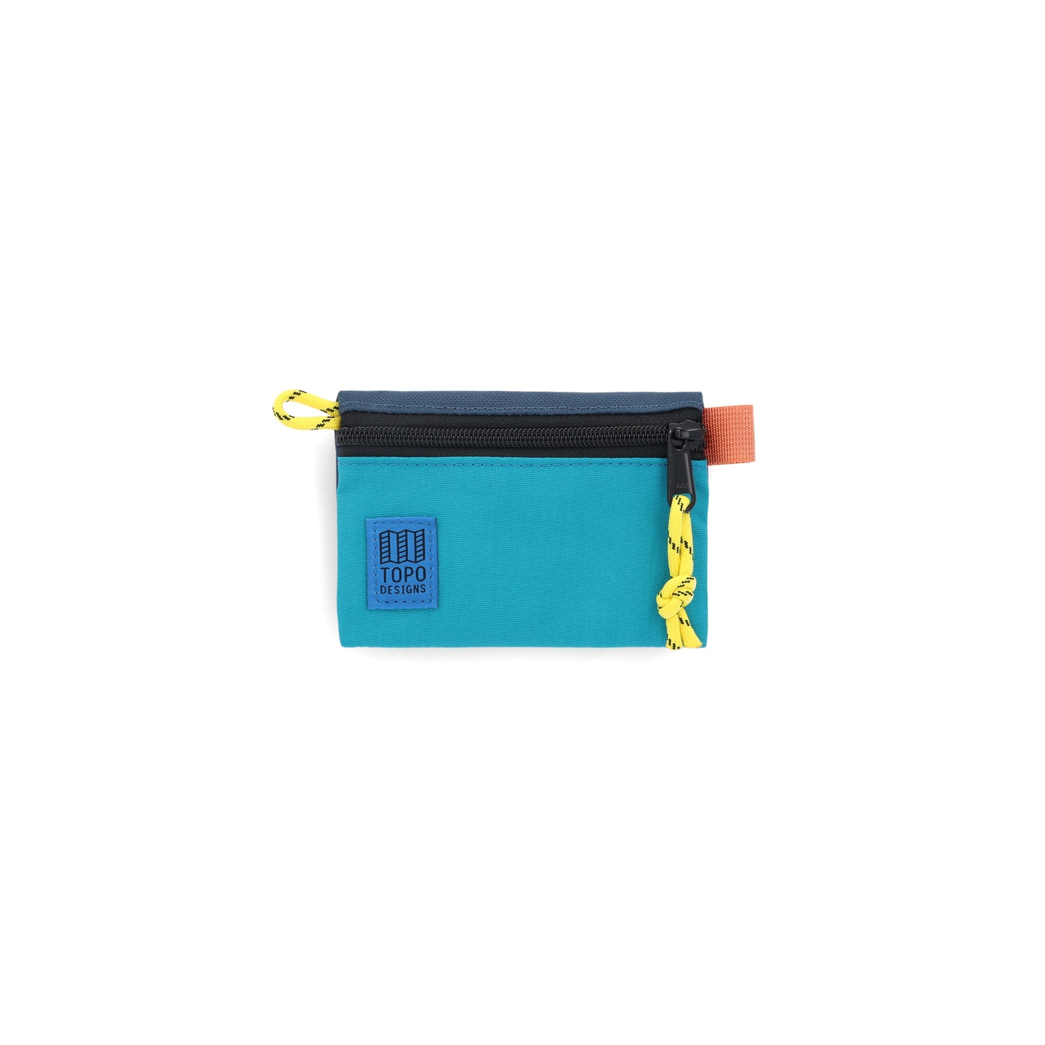 Topo Designs Accessory Bags in micro tile blue pond blue recycled nylon.