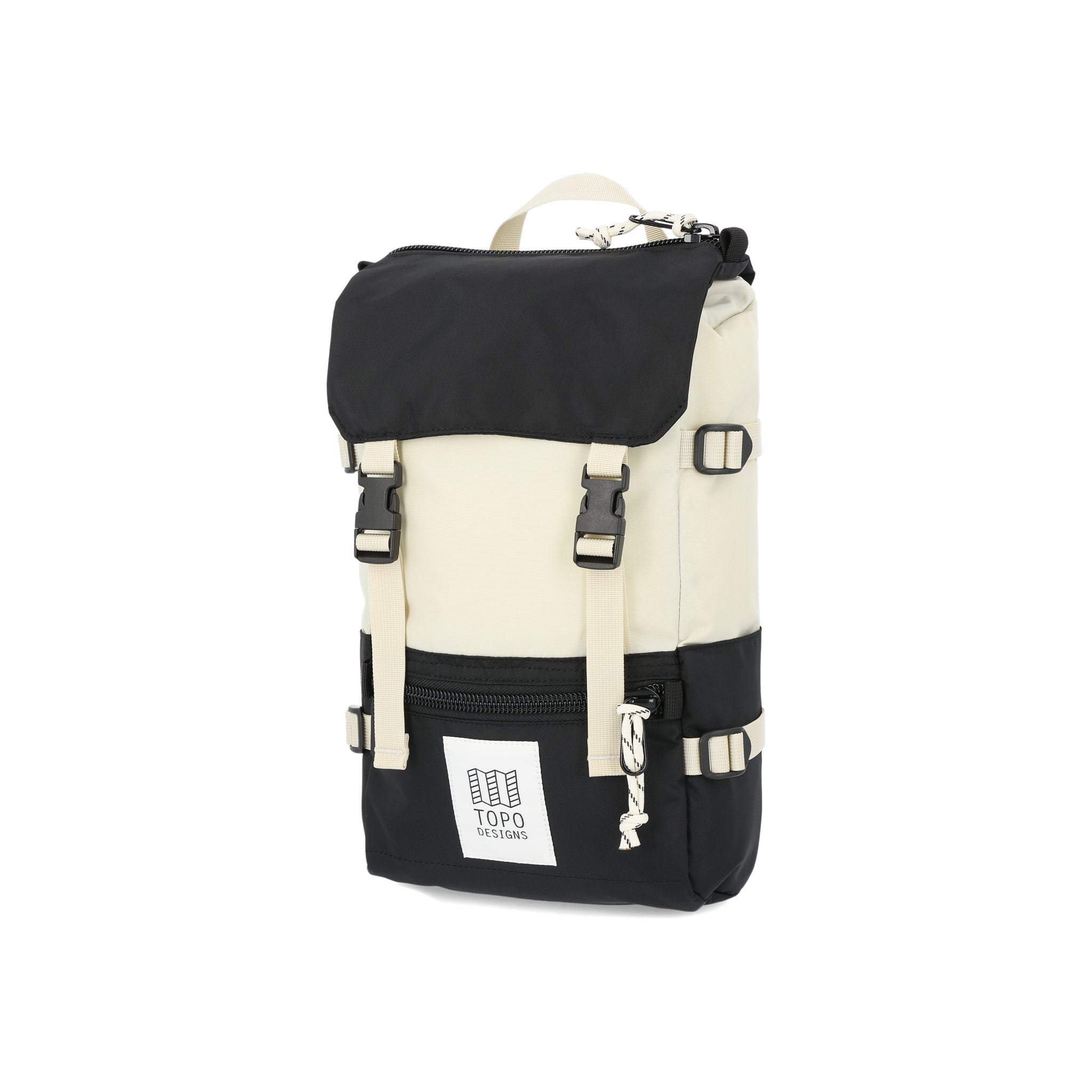 Topo Designs Rover Pack Mini backpack in recycled "Black / Bone White".