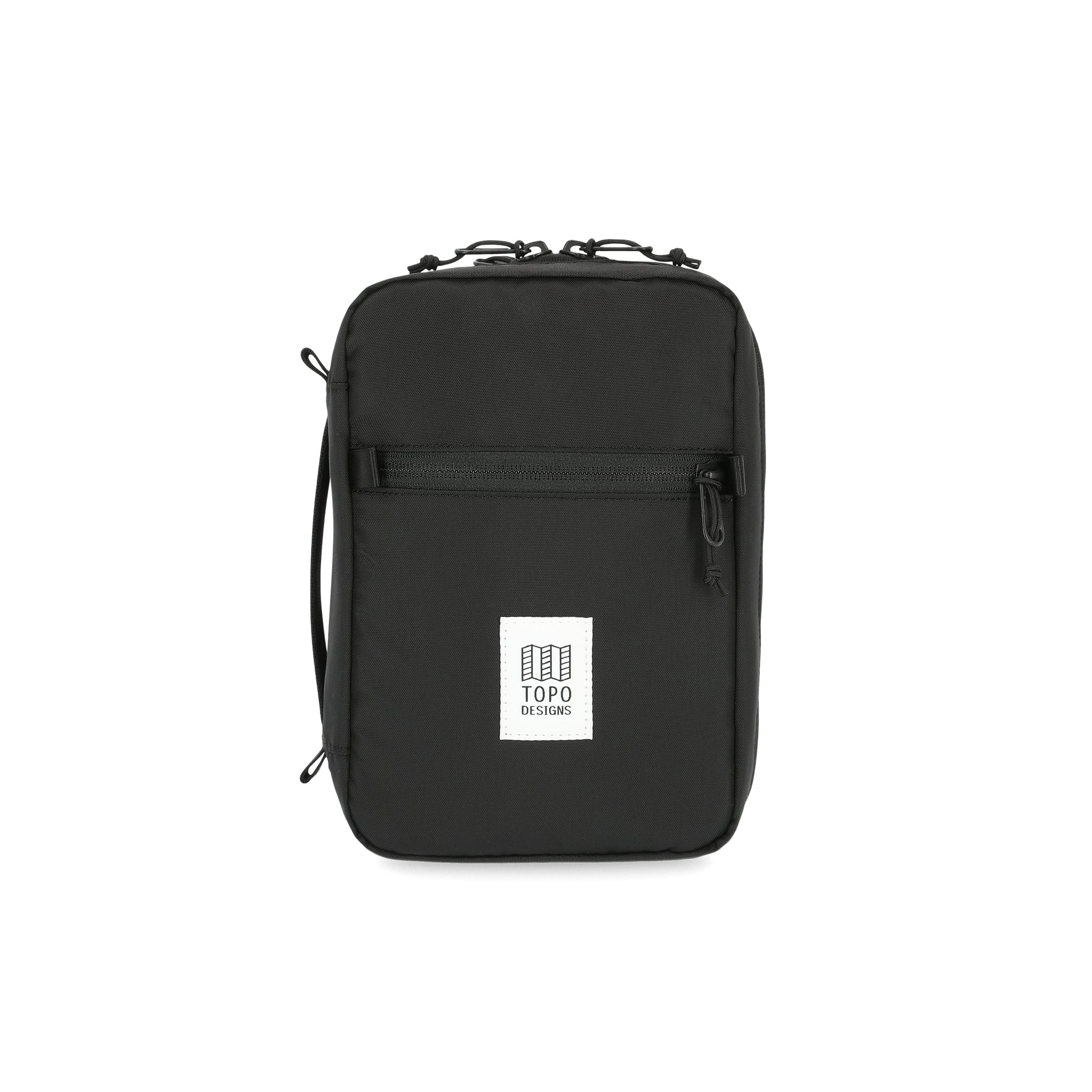 Topo Designs Tech electronics organization travel Case in "Black" recycled nylon.