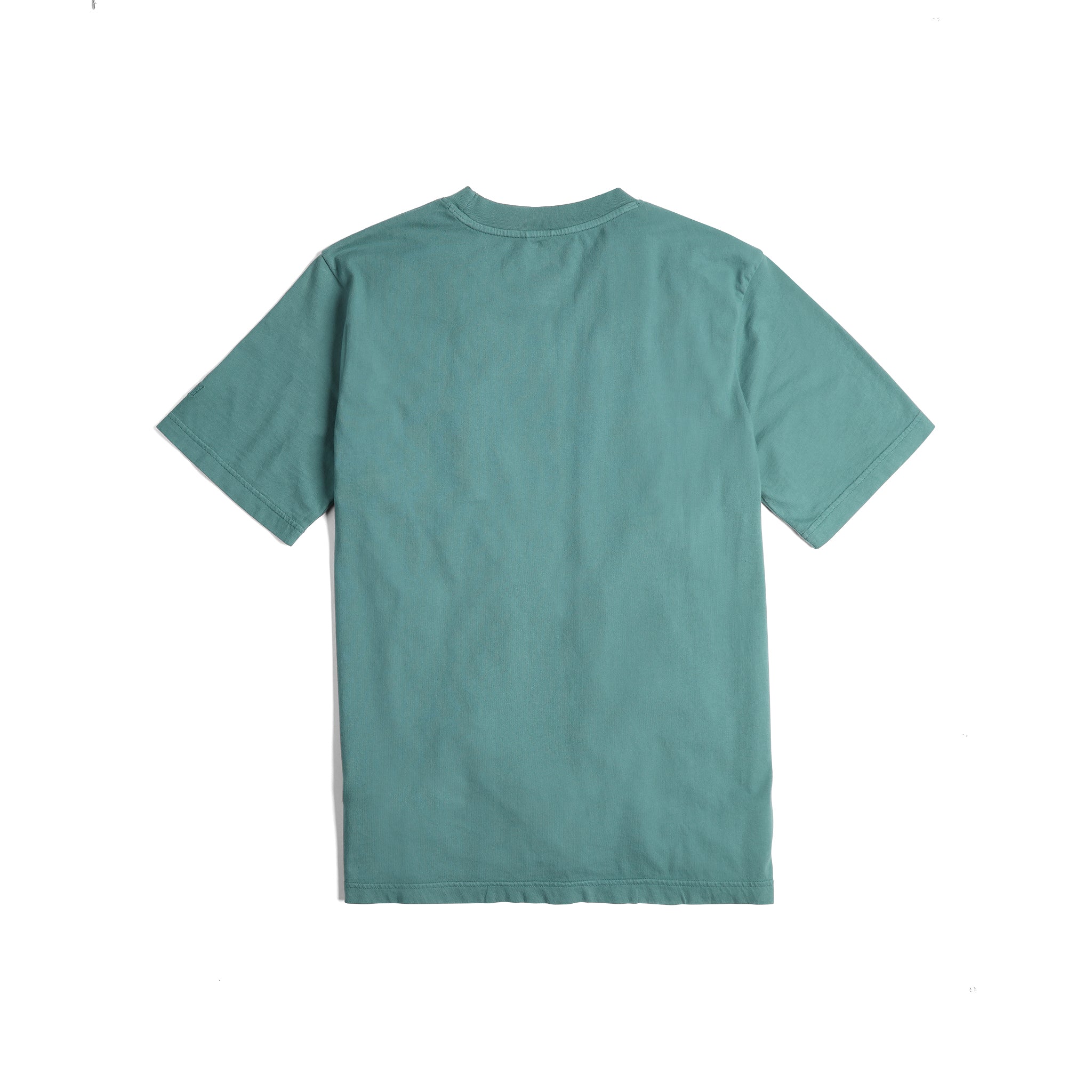 Back View of Topo Designs Dirt Pocket Tee - Men's in "Sea Pine"