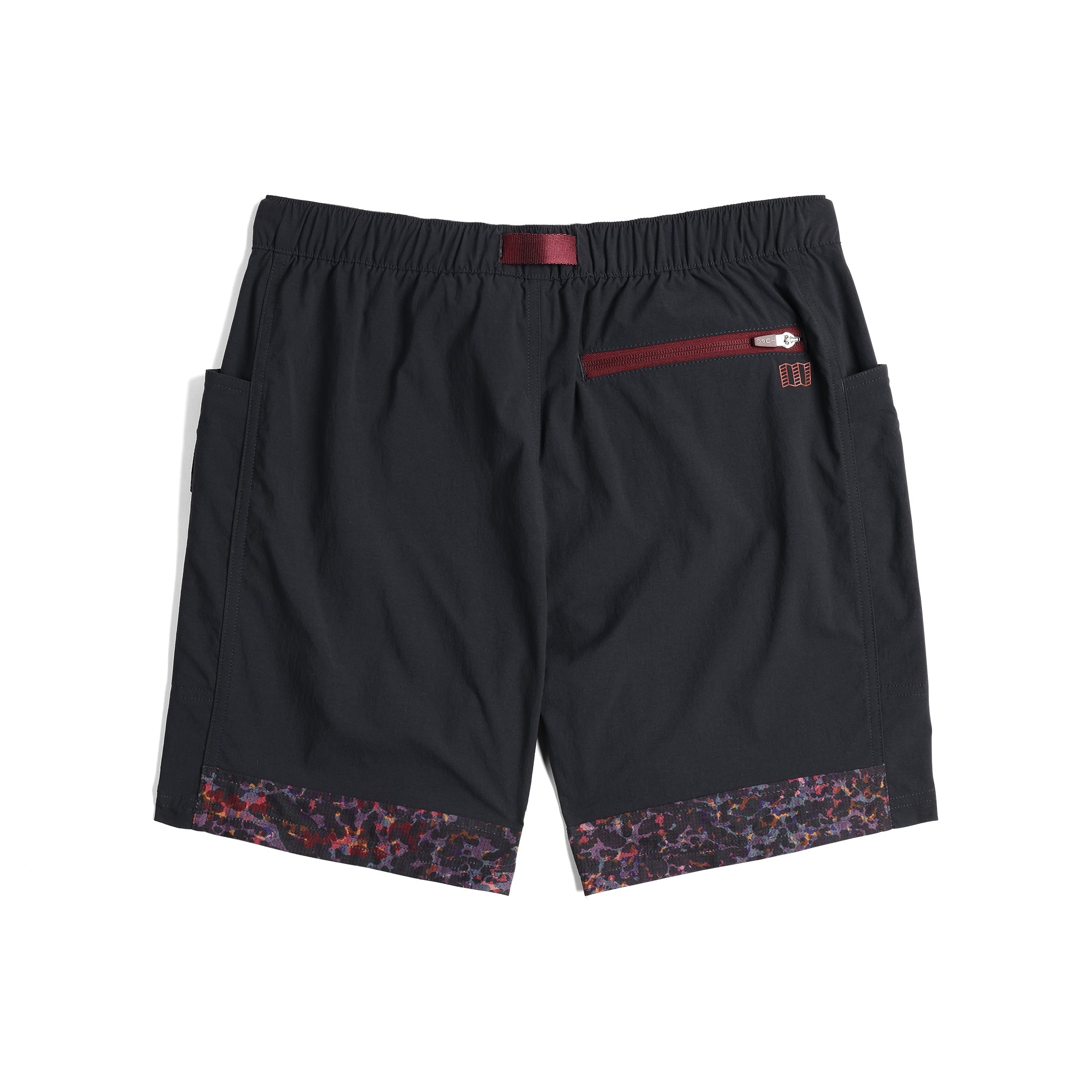 Back View of Topo Designs Retro River Shorts - Men's in "Black / Meteor"