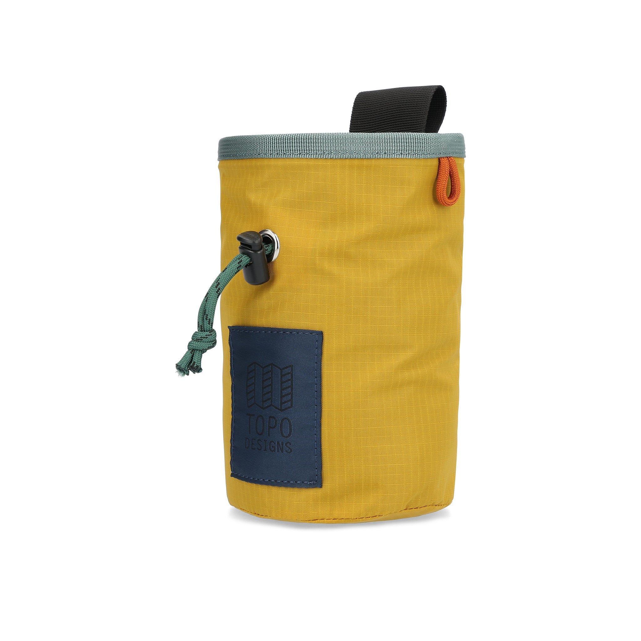 Front View of Topo Designs Mountain Chalk Bag in "Mustard"