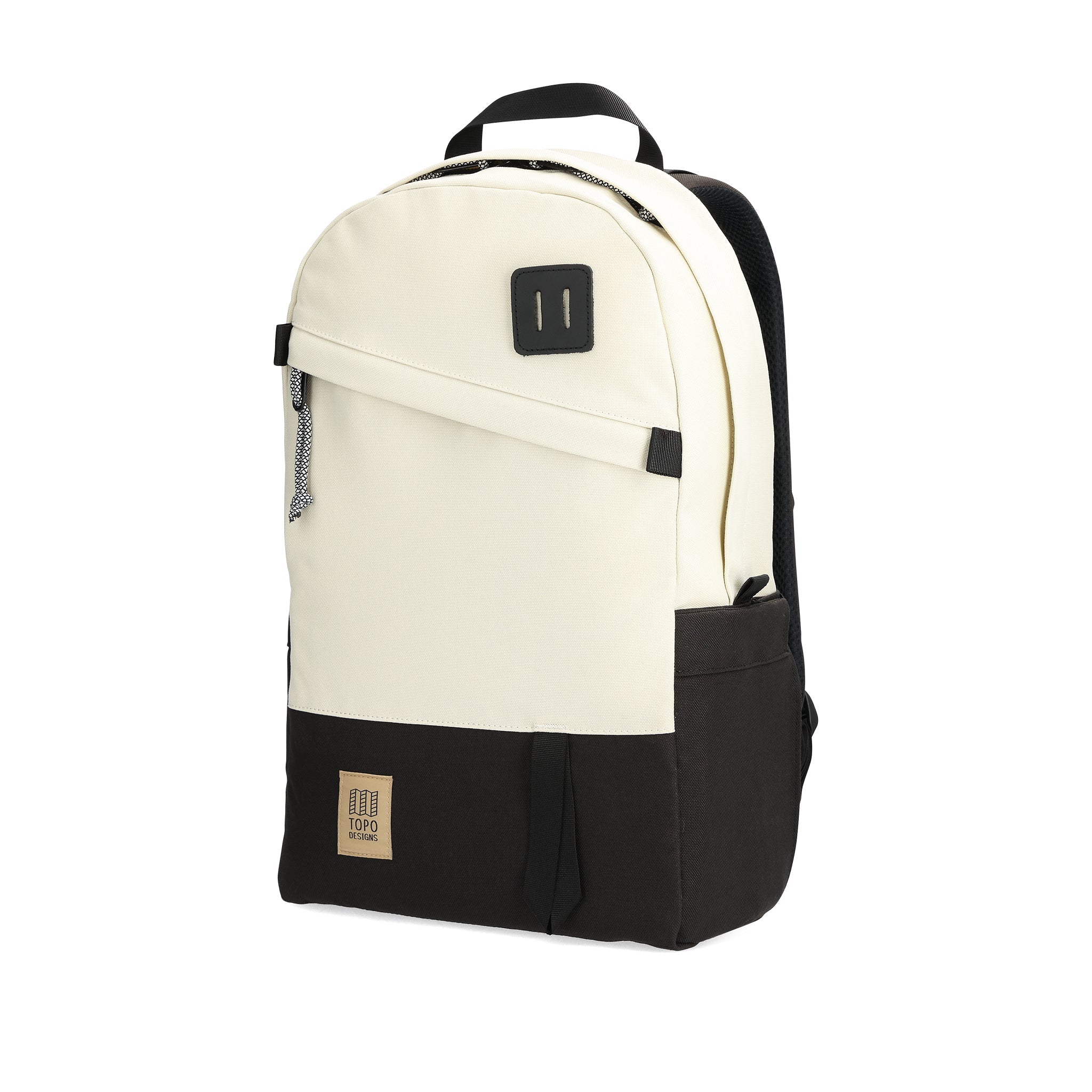 Front View of Topo Designs Daypack Classic in "Bone White / Black"