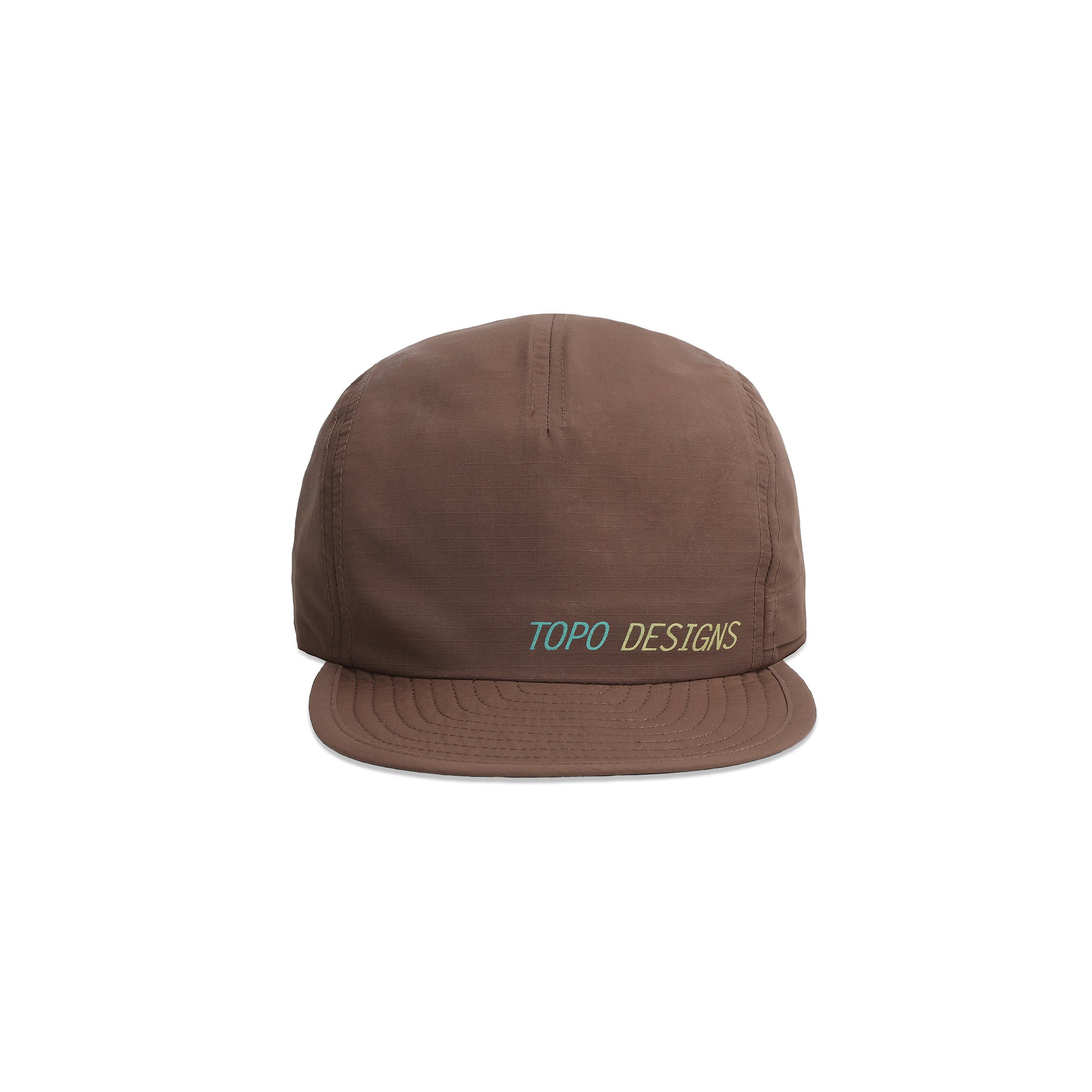 Front View of Topo Designs Global Packable Hat in "Desert Palm"