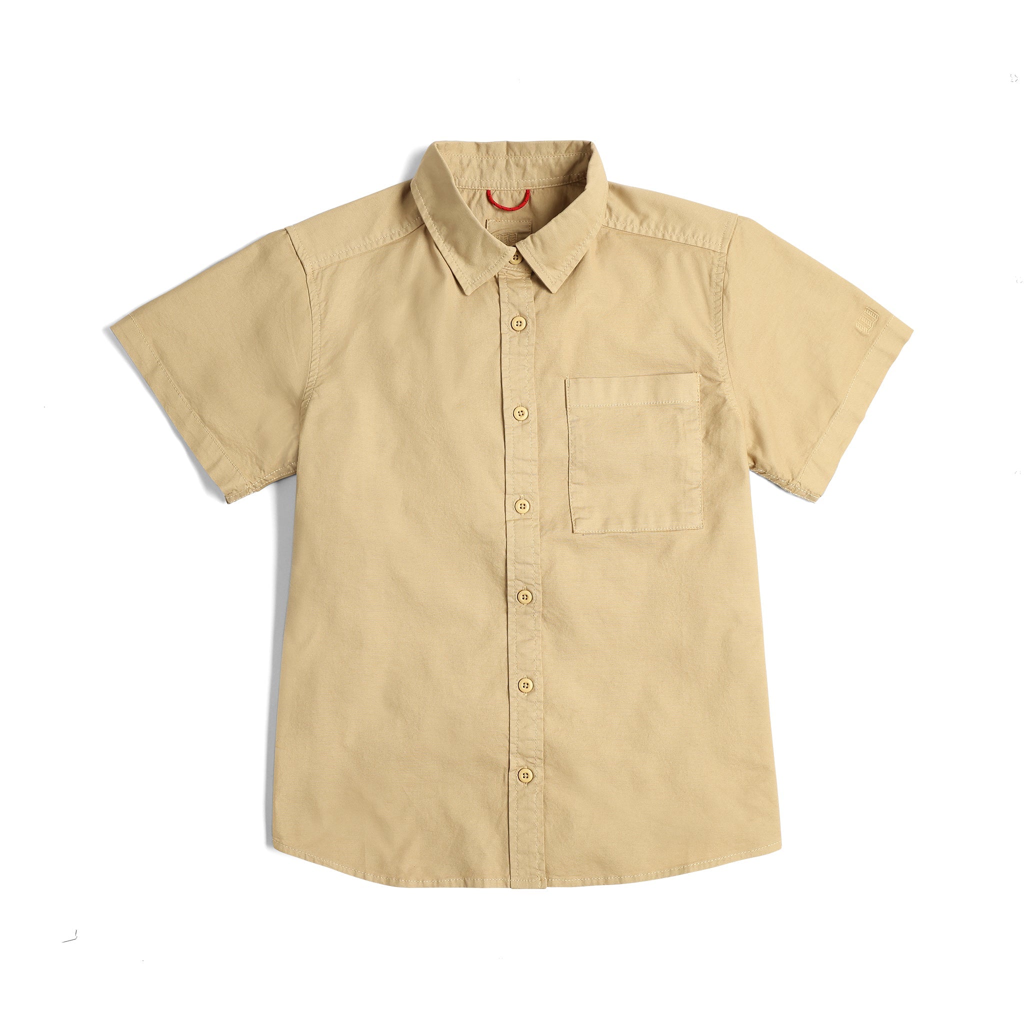 Front View of Topo Designs Dirt Desert Shirt Ss - Women's in "Sahara"