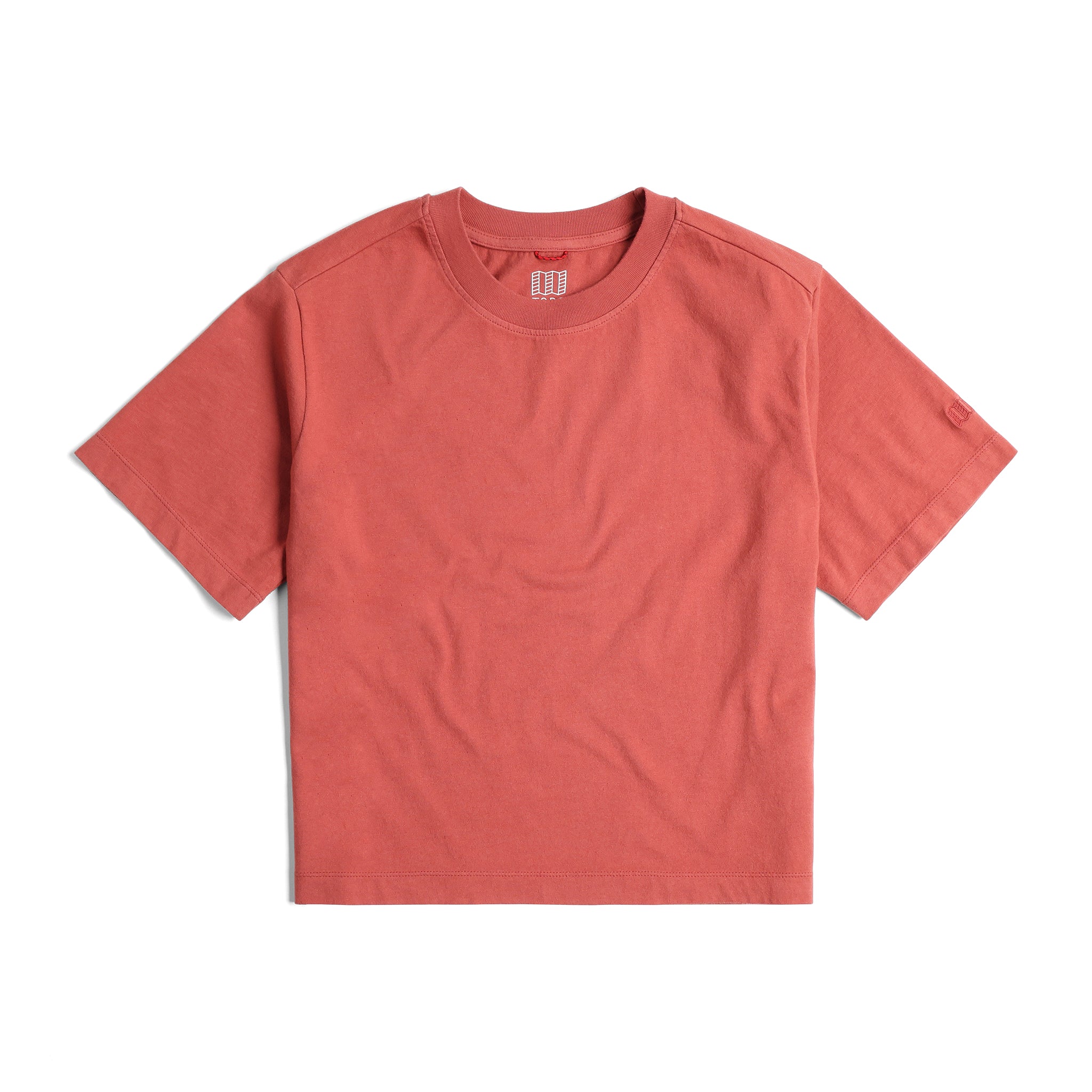 Front View of Topo Designs Dirt Tee - Women's in "Marsala"