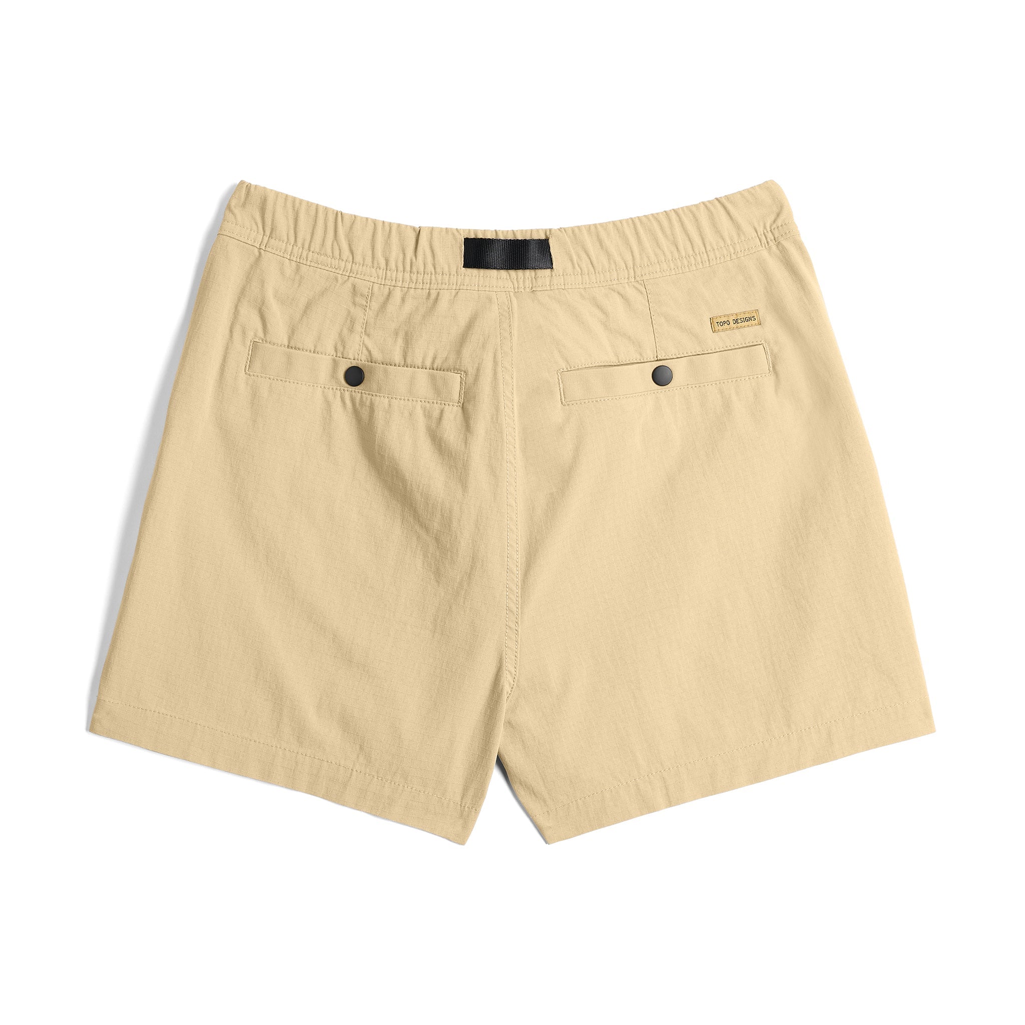 Back View of Topo Designs Mountain Short Ripstop - Women's in "Sahara"