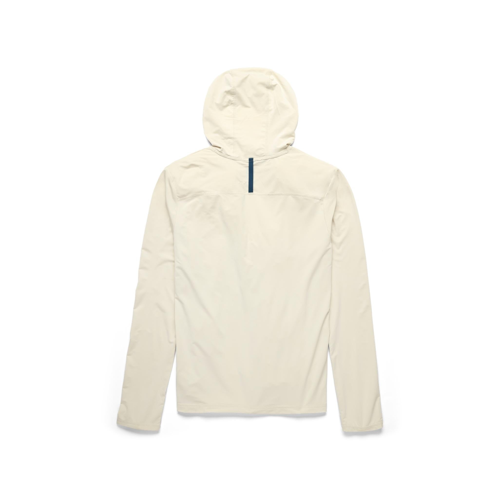 Back View of Topo Designs Sun Hoodie - Men's in "Bone White"