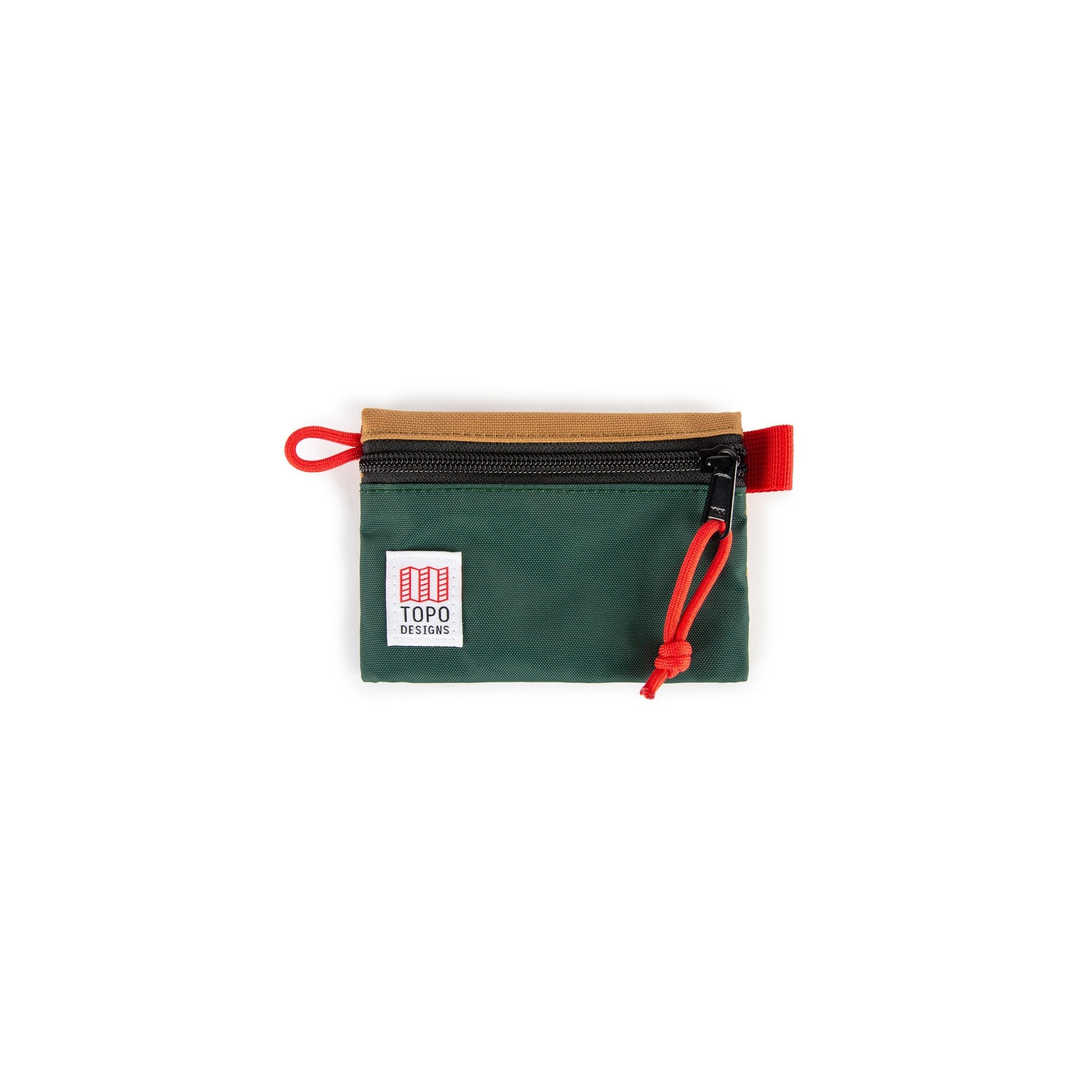 Topo Designs Accessory Bags in micro recycled forest green/khaki brown