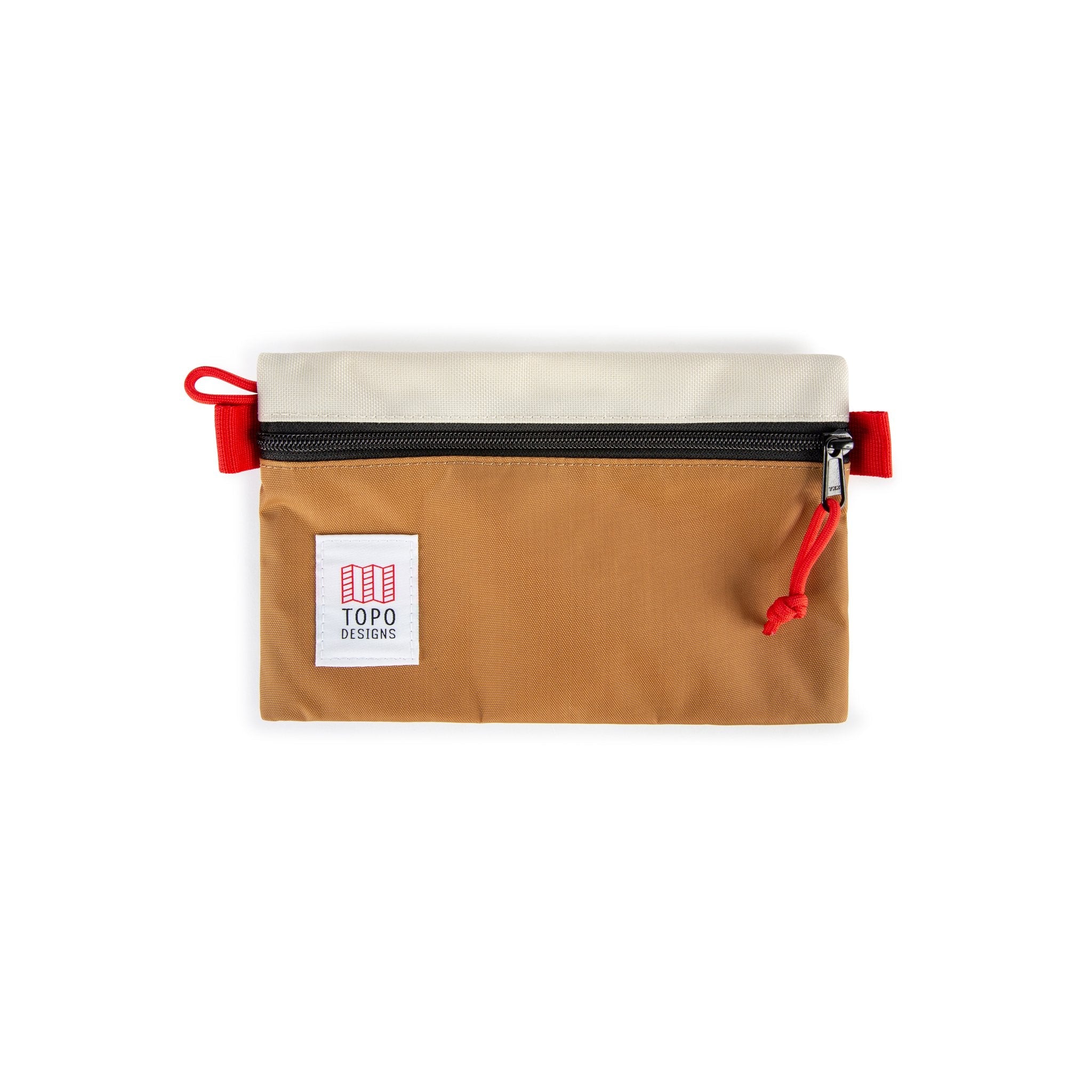 Topo Designs Accessory Bags in small recycled bone white/khaki brown