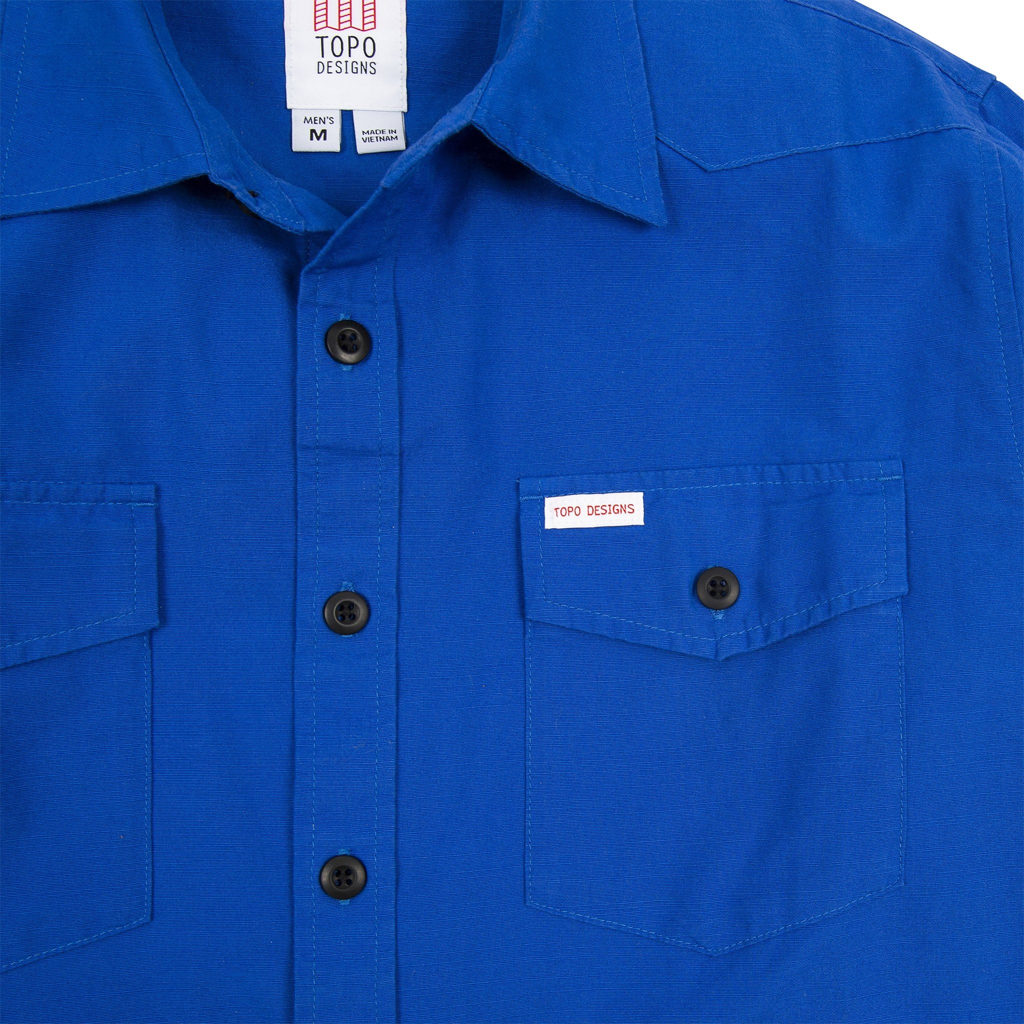 Men's Mountain Shirt Lightweight product image of front detail in deep blue