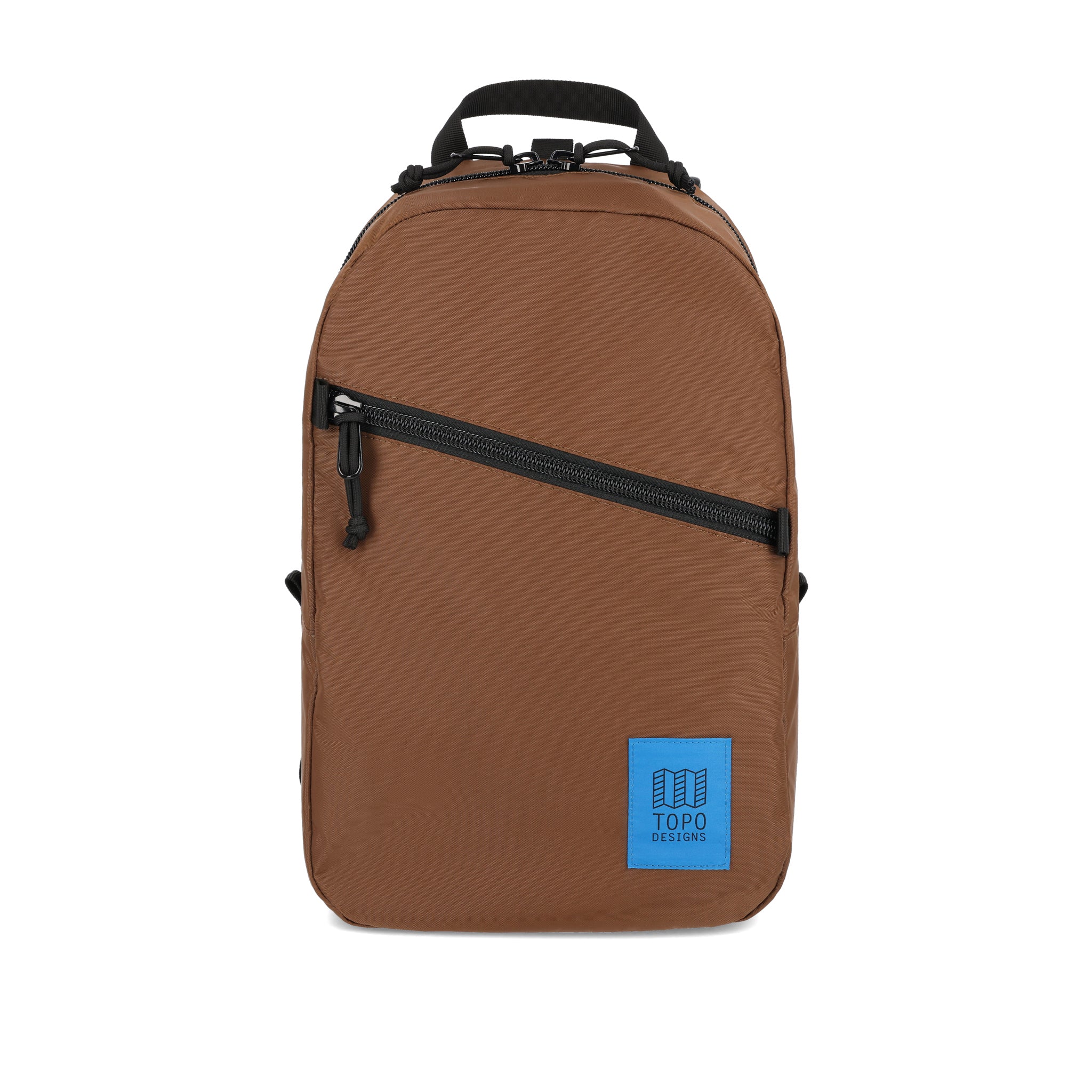 Topo Designs Light Pack laptop backpack in "Cocoa - Recycled" brown.