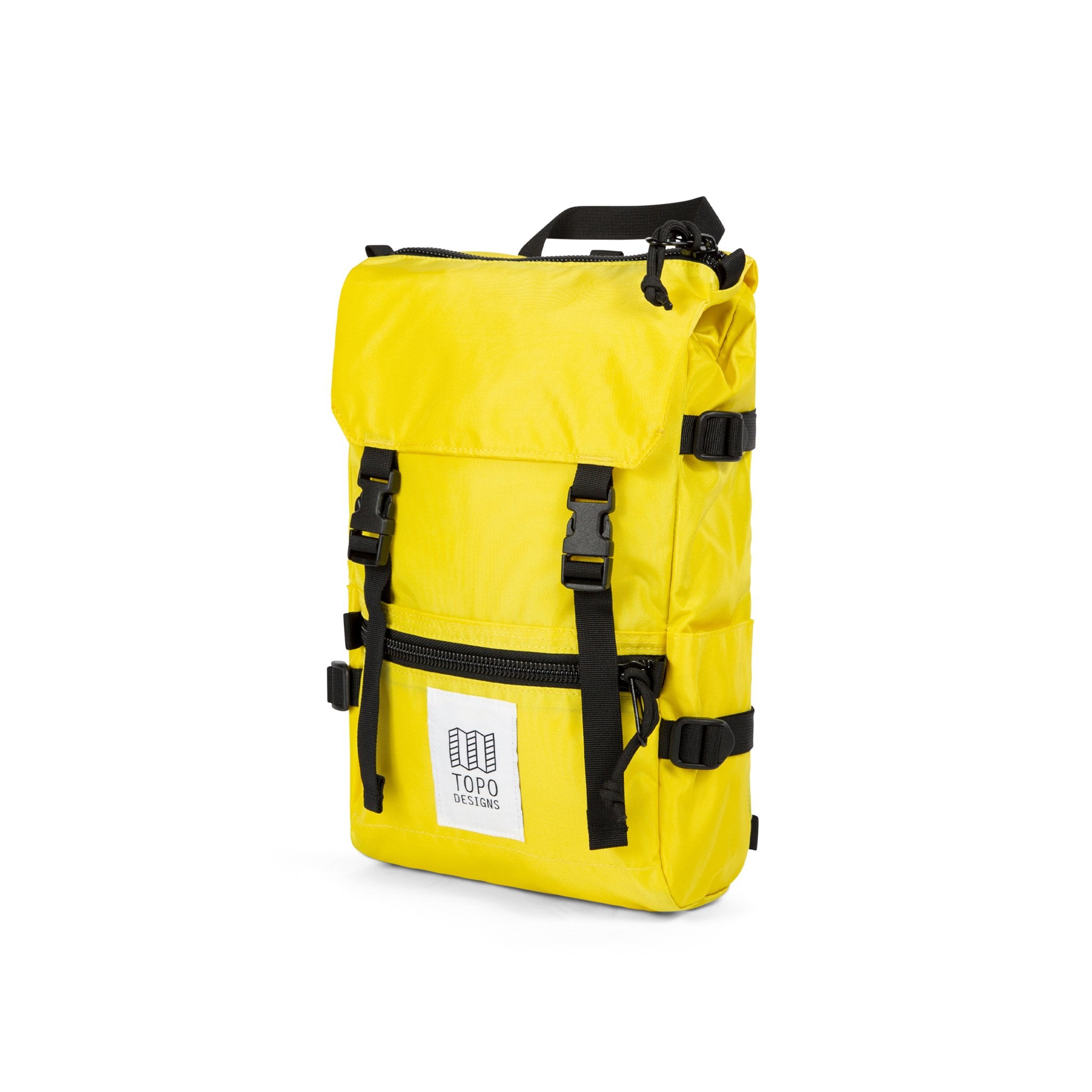 3/4 Front Product Shot of the Topo Designs Rover Pack Mini in Yellow