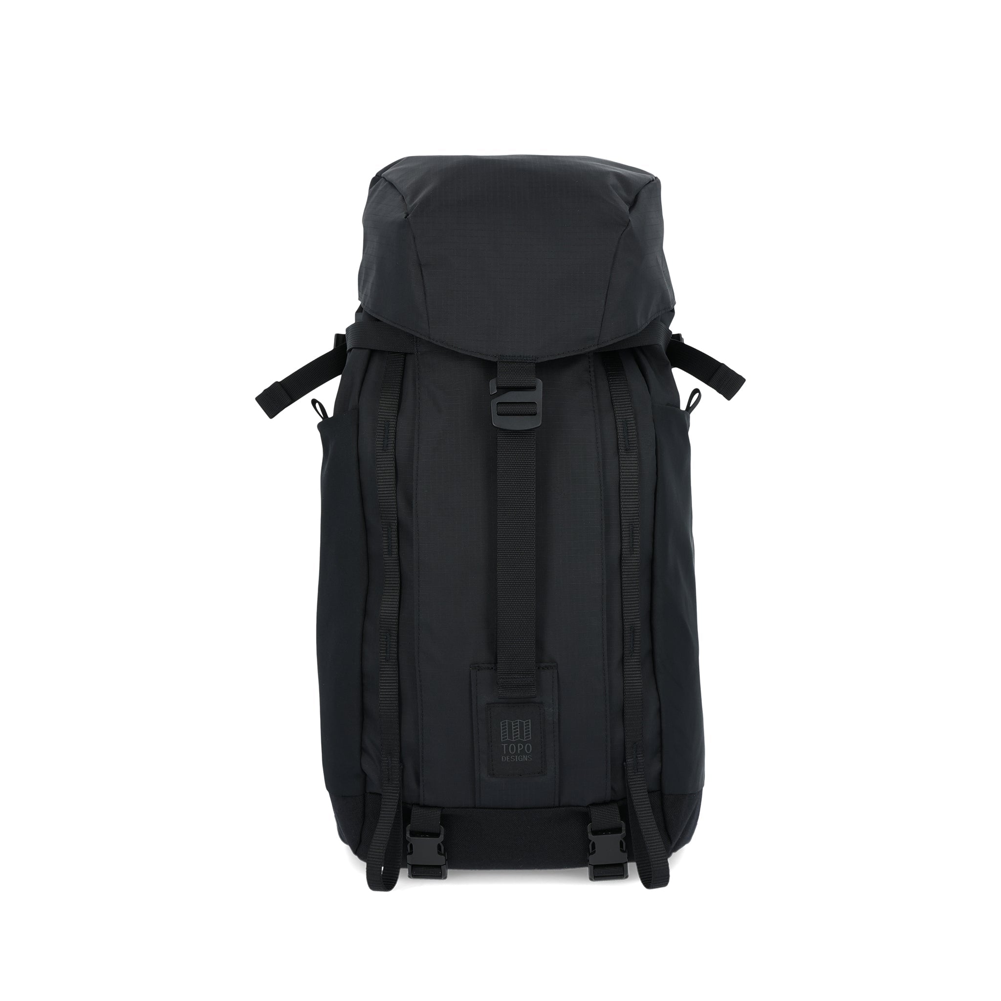 Topo Designs Mountain Pack 16L hiking backpack with internal laptop sleeve in lightweight recycled nylon "Black".