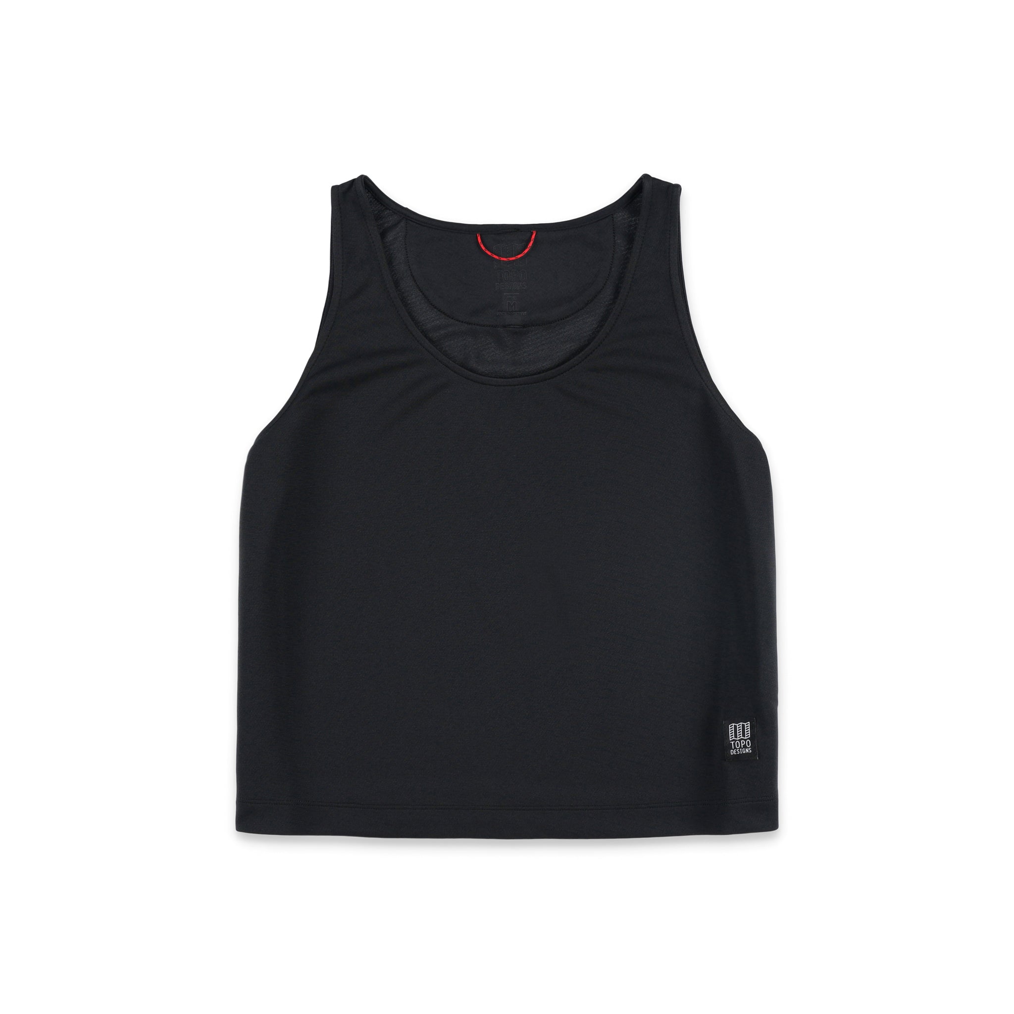 Topo Designs Women's 30+ UPF moisture wicking River Tank top in "Black".