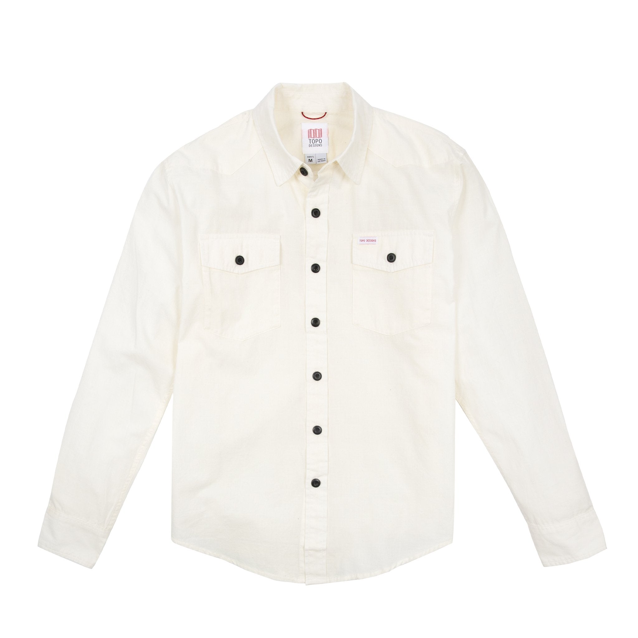 Men's Mountain Shirt Lightweight front in natural white